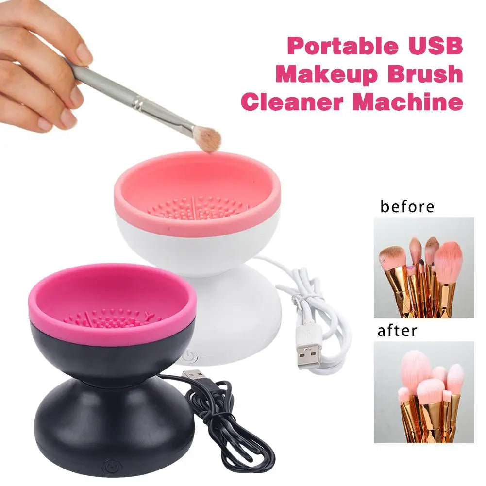 Effortless Makeup Brush Cleaning: Portable USB Cleaner