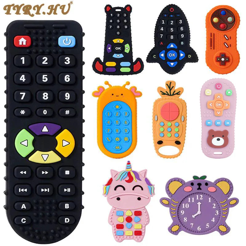 Silicone Remote Control Teether - Relief & Fun for Teething Babies