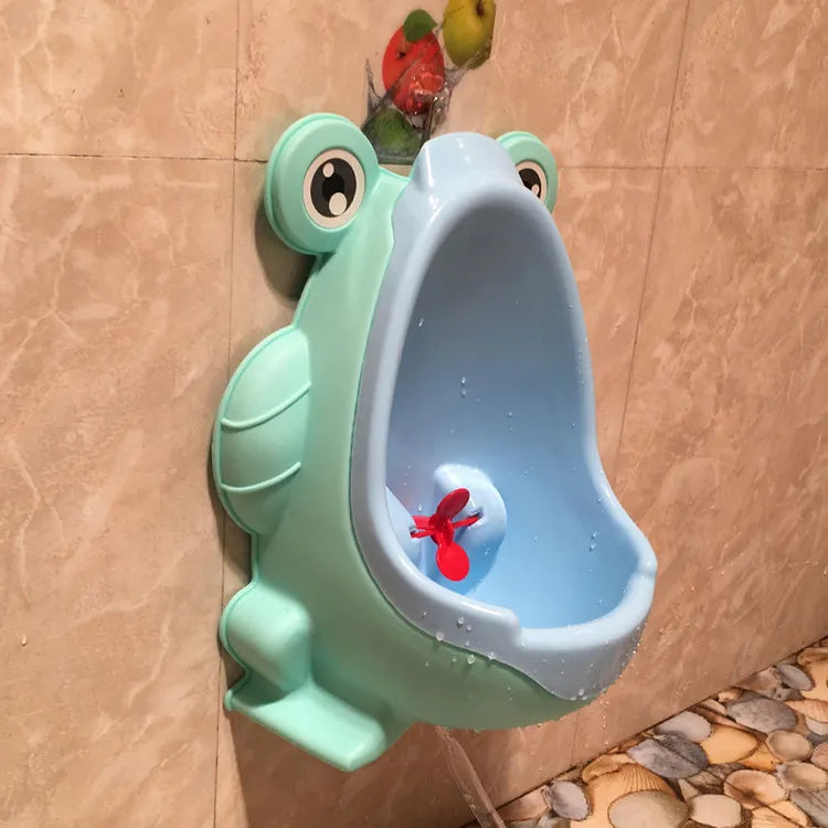 Frog-Shaped Baby Boy Potty Trainer - Wall-Mounted, Fun & Easy to Clean