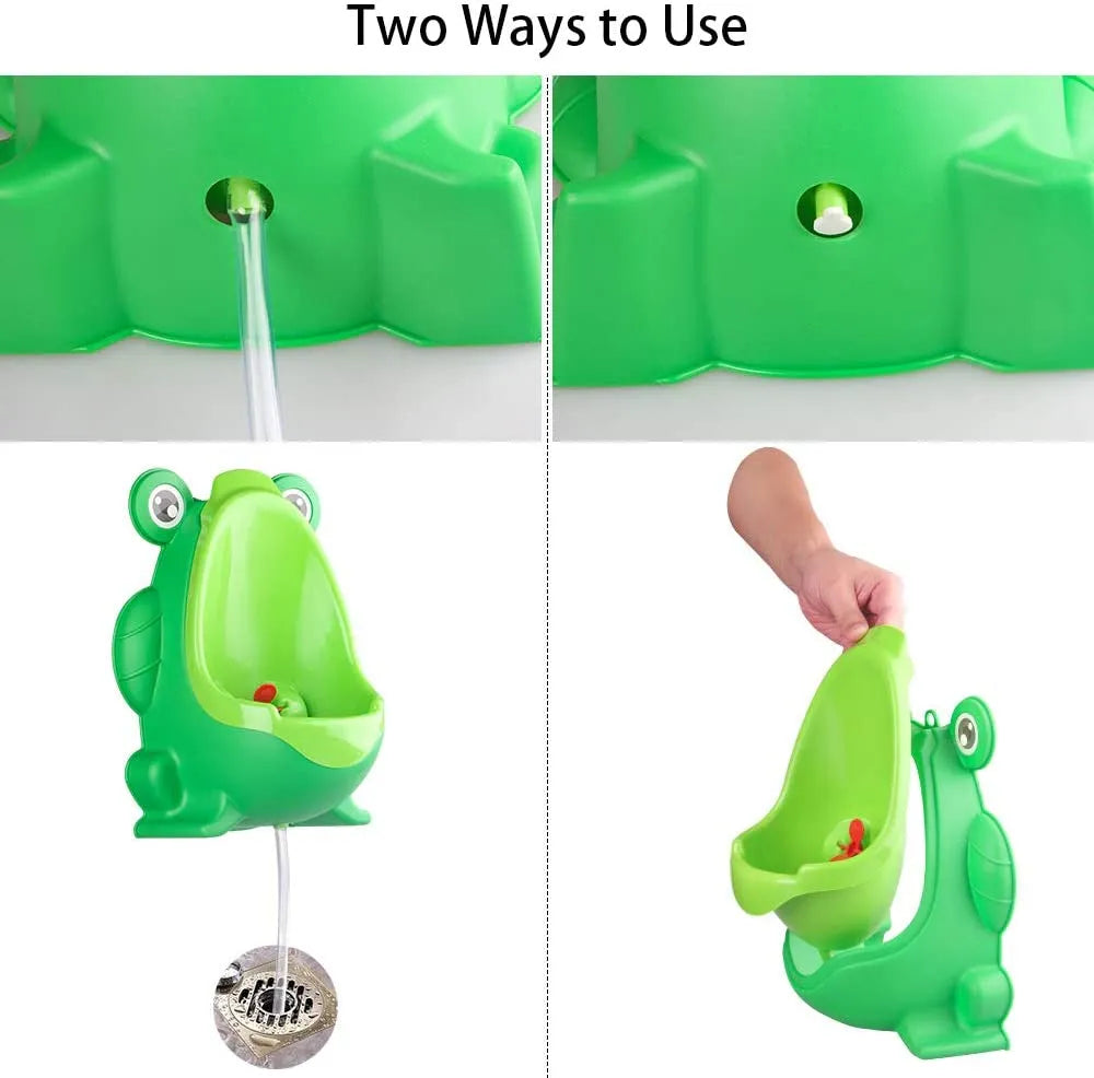 Frog-Shaped Baby Boy Potty Trainer - Wall-Mounted, Fun & Easy to Clean