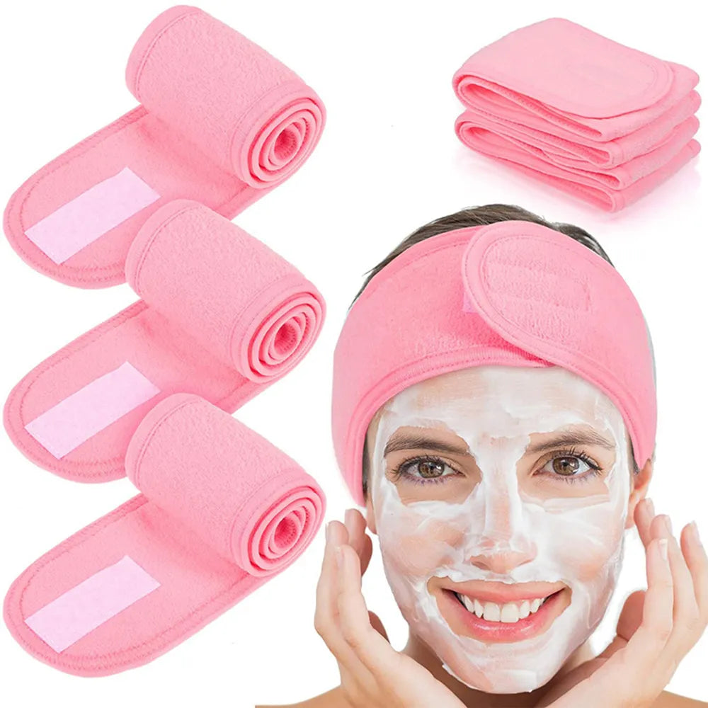 Soft SPA Facial Headband for Makeup & Face Washing - Adjustable & Comfortable