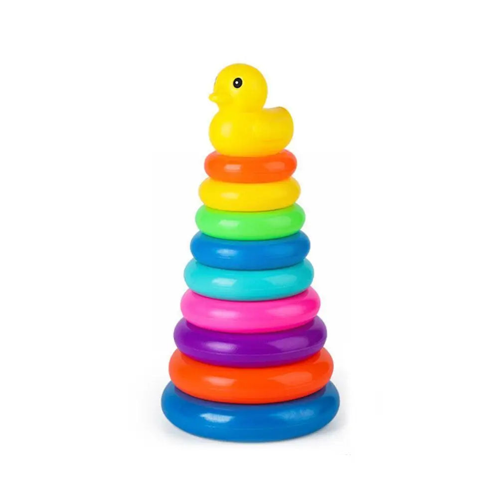 Rainbow Animal Stacking Ring Tower