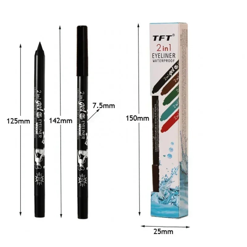 Long Lasting Gel Eyeliner Pencil - Waterproof and Colorful