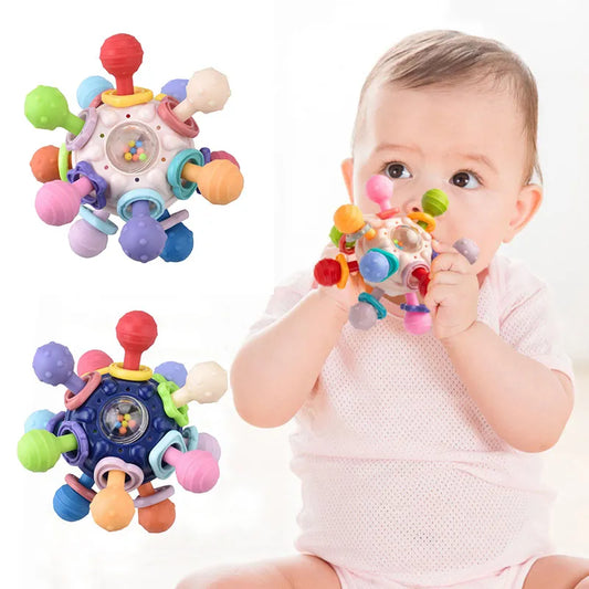 Multifunctional Baby Teething Rattle - Safe, Sensory & Educational