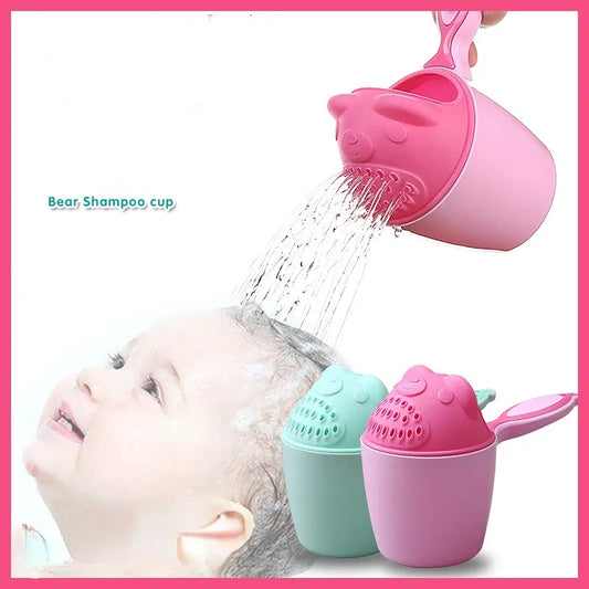 Adorable Bear Baby Shower Cap & Bath Tools Set for Toddlers