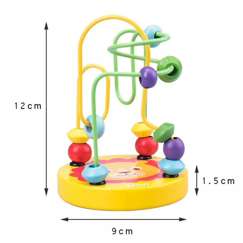 Wooden Mini Bead Maze - Montessori Math Puzzle Toy for Kids