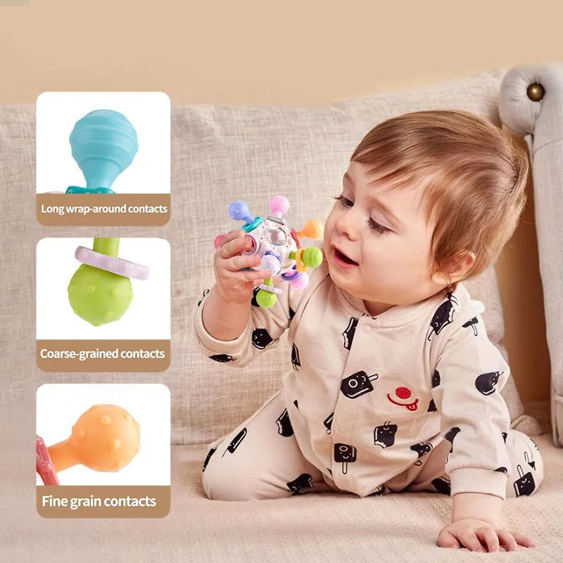 Multifunctional Baby Teething Rattle - Safe, Sensory & Educational