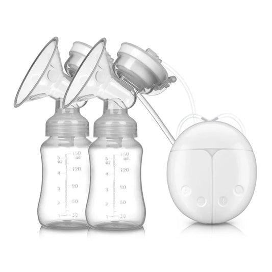 "Efficient USB Double Breast Pump Set: BPA-Free Includes Nursing Pads