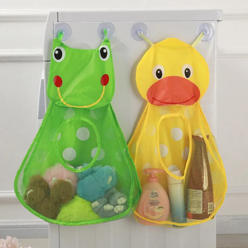 Duck & Frog Bath Toy Storage Bag - Cute, Durable & Organizing