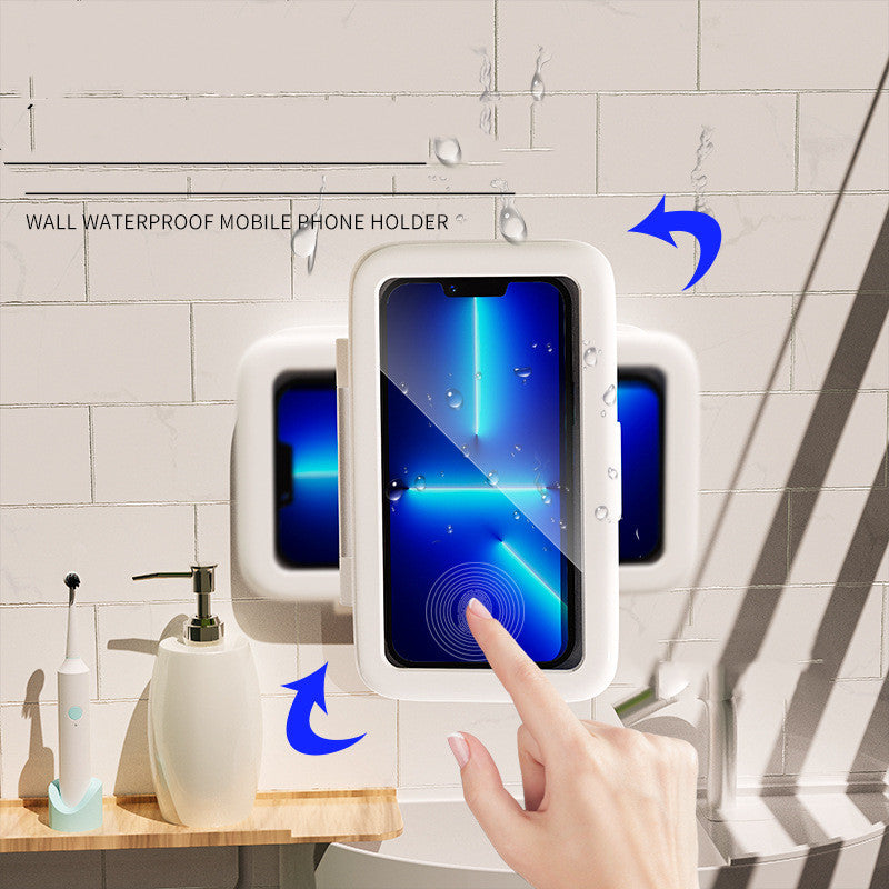 Shower Phone Box - Waterproof Mobile Phone Holder for Bathroom and Kitchen